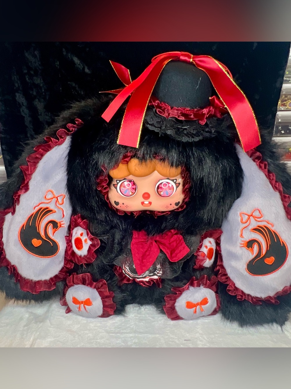 Migo 600% Rose Tea Party Black Bunny Gothic Ballet Plush Doll